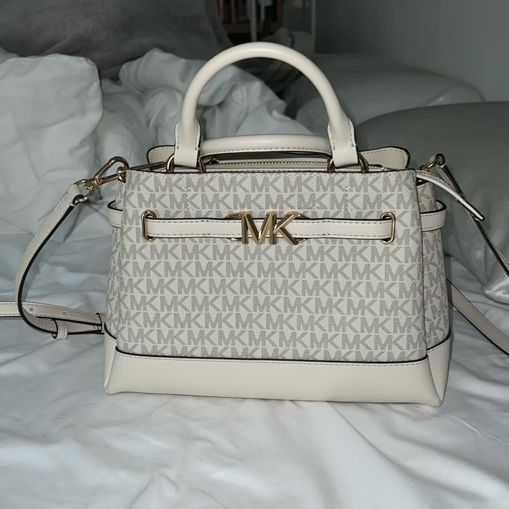 Michael Kors Reed Large Logo Belted Satchel